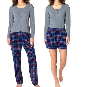 EDDIE BAUER 3-PIECE WAFFLE FLEECE PAJAMA SLEEP SET